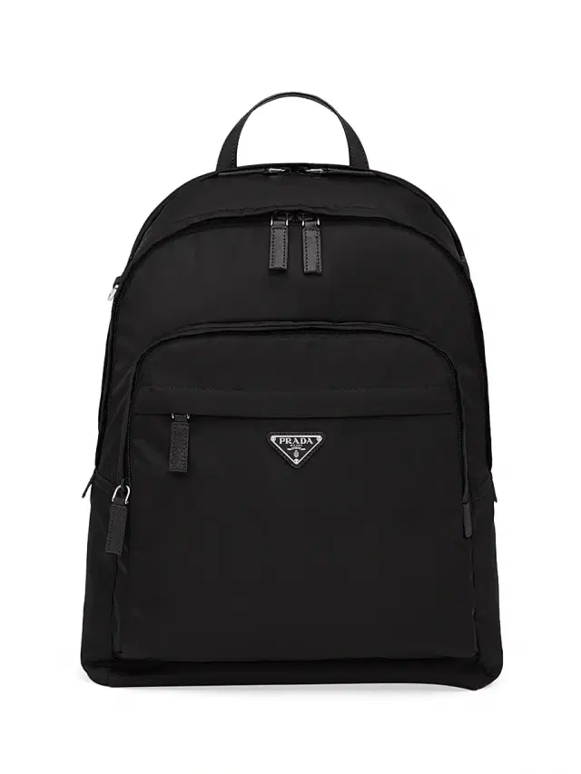 Prada Men's Re-Nylon and Saffiano Leather Backpack - Black