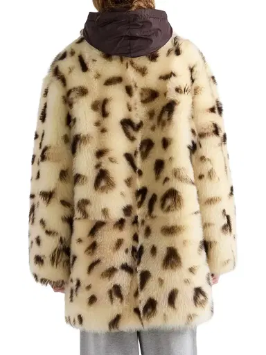 Prada Women's Shearling Coat - Beige Multi | Thumbnail 4 Prada Women's Shearling Coat - Beige Multi | Thumbnail 4