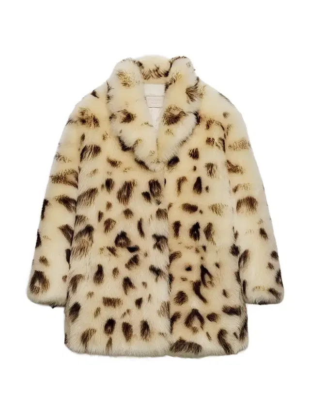 Women's Shearling Coat - Beige Multi