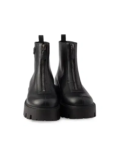 Prada Women's Leather Zipper Booties - Black - Size 7 | Thumbnail 2 Prada Women's Leather Zipper Booties - Black - Size 7 | Thumbnail 2