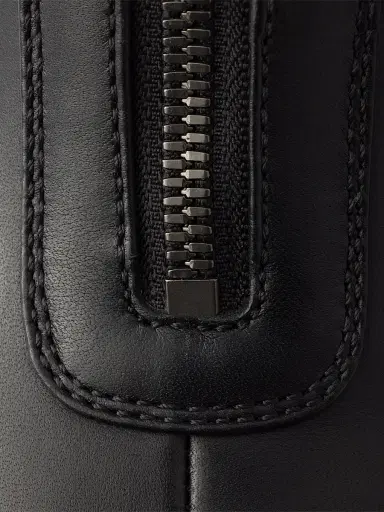 Prada Women's Leather Zipper Booties - Black - Size 7 | Thumbnail 5 Prada Women's Leather Zipper Booties - Black - Size 7 | Thumbnail 5