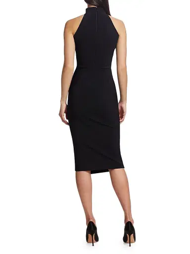 Chiara Boni La Petite Robe Women's Halter Ruffle Midi Dress - Black - Size 18 | Thumbnail 5