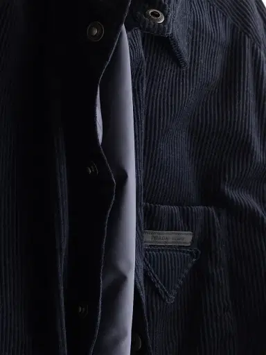 Prada Men's Corduroy Shirt - Blue - Size XXS | Thumbnail 5 Prada Men's Corduroy Shirt - Blue - Size XXS | Thumbnail 5