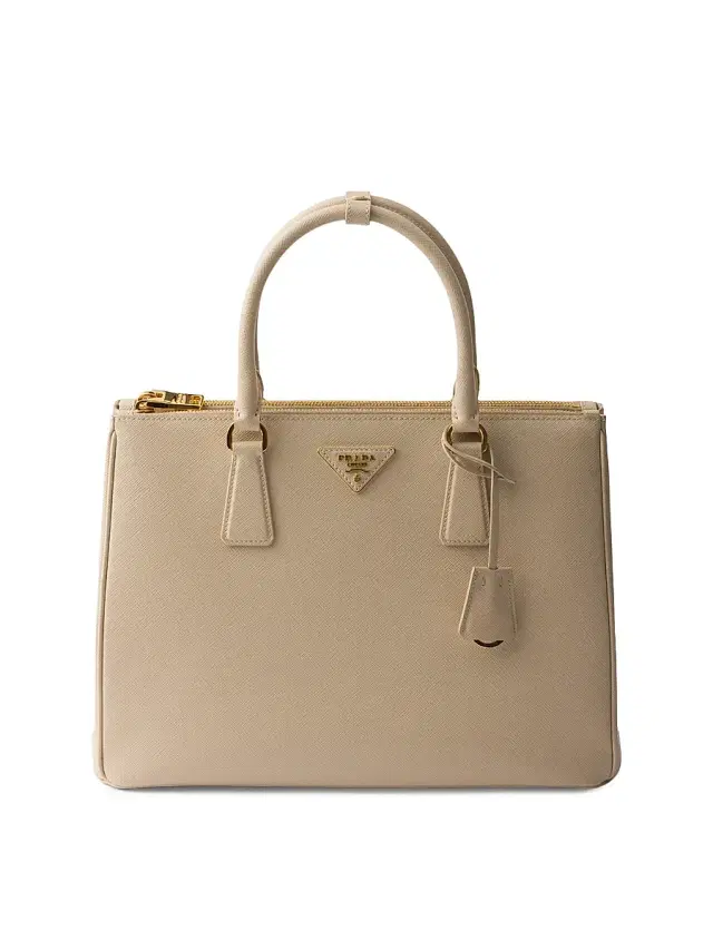 Prada Women's  Galleria Saffiano Leather Top Handle Bag - Beige Khaki