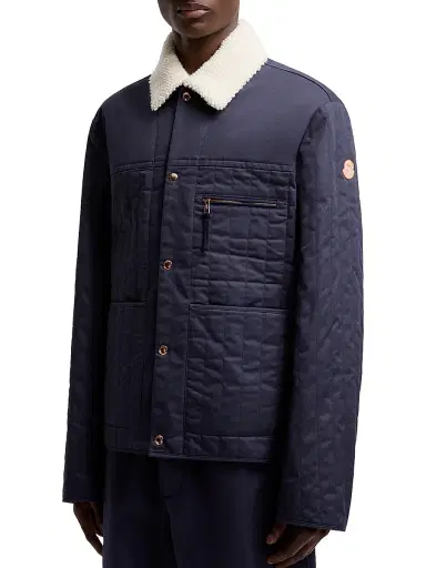Moncler Genius Men's Moncler x Gilga Farm by Donald Glover Kishus Down-Filled Shacket - Navy Blue | Thumbnail 2
