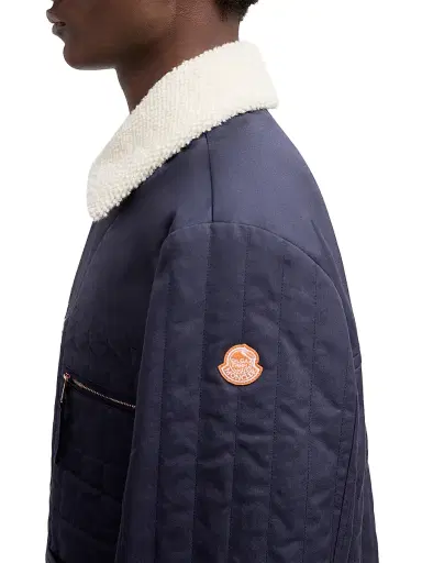 Moncler Genius Men's Moncler x Gilga Farm by Donald Glover Kishus Down-Filled Shacket - Navy Blue | Thumbnail 3