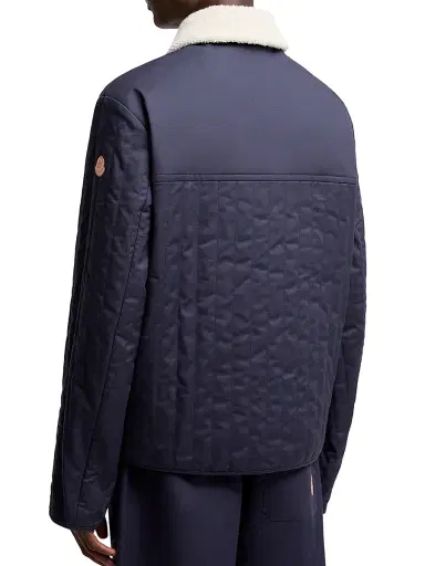 Moncler Genius Men's Moncler x Gilga Farm by Donald Glover Kishus Down-Filled Shacket - Navy Blue | Thumbnail 4