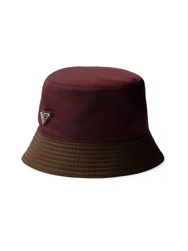 Prada Men's Re-Nylon Two-Tone Bucket Hat - Dark Red - Size XL | Thumbnail 1 Prada Men's Re-Nylon Two-Tone Bucket Hat - Dark Red - Size XL | Thumbnail 1