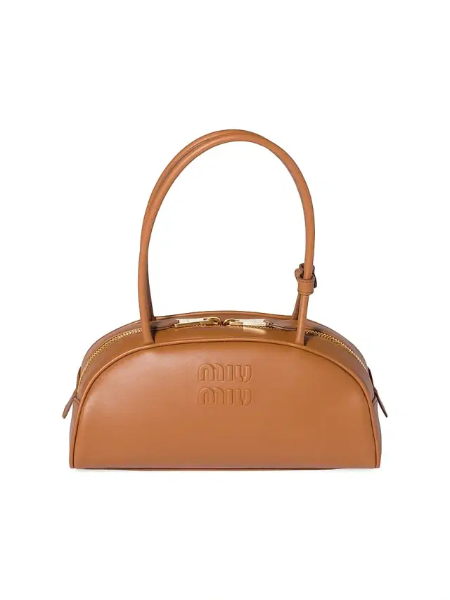 Miu Miu Women's Beau Leather East West Top Handle Bag - Brown