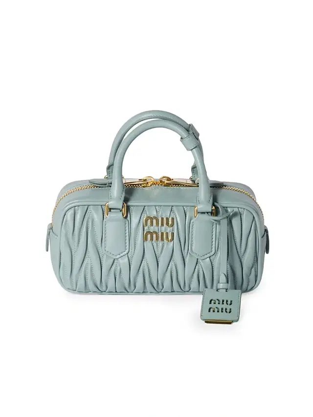 Women's Arcadie Matelassé Nappa Leather Top Handle Bag - Blue