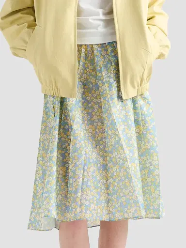 Prada Women's Full Floral Print Nylon Skirt - Yellow - Size 2 | Thumbnail 2 Prada Women's Full Floral Print Nylon Skirt - Yellow - Size 2 | Thumbnail 2