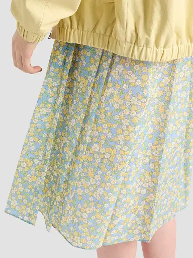 Prada Women's Full Floral Print Nylon Skirt - Yellow - Size 2 | Thumbnail 5 Prada Women's Full Floral Print Nylon Skirt - Yellow - Size 2 | Thumbnail 5