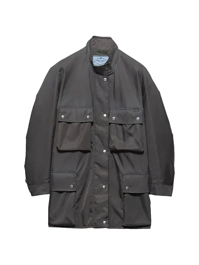 Prada Women's Washed Re-Nylon Rain Jacket - Grey