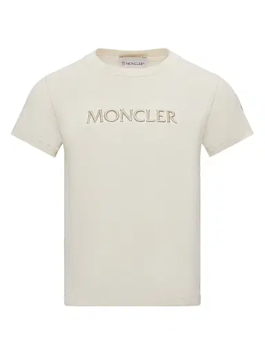 Moncler Little Girl's & Girl's Crew Neck T-Shirt in Cotton - White - Size 12 | Thumbnail 1