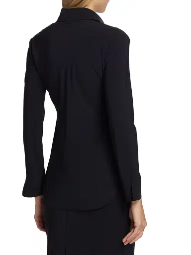 Chiara Boni La Petite Robe Women's Shohreh Ruched Top - Black - Size 14 | Thumbnail 5