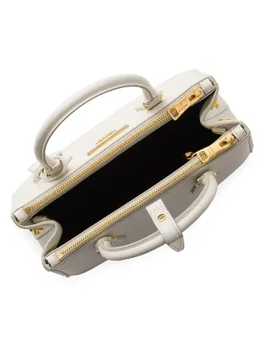 Prada Women's Small Galleria Saffiano Leather Top Handle Bag - Cream | Thumbnail 4