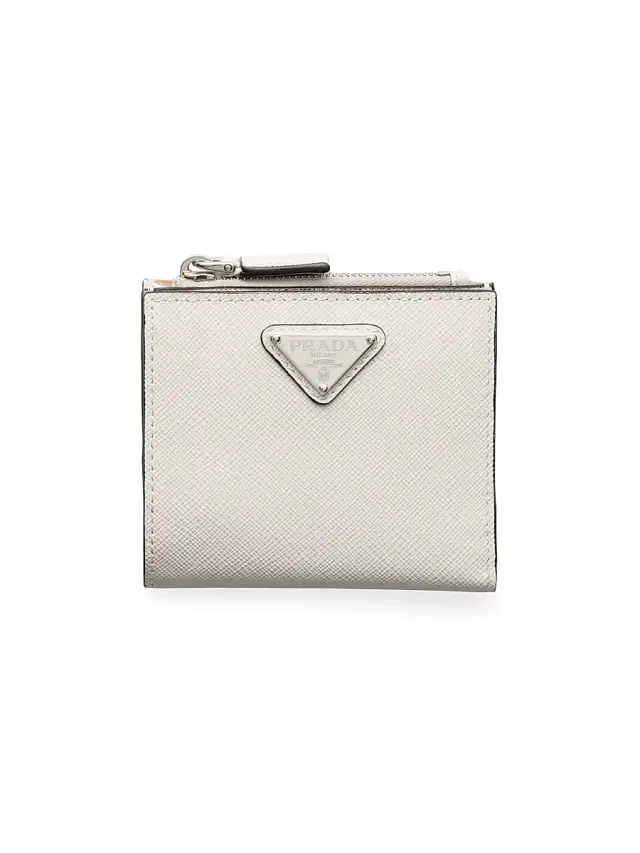Men's  Saffiano Leather Wallet - Off White