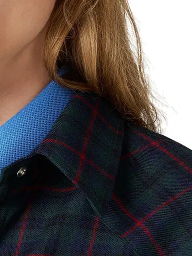 Miu Miu Women's Pleated Plaid Mini-Dress - Blue - Size 4 | Thumbnail 6