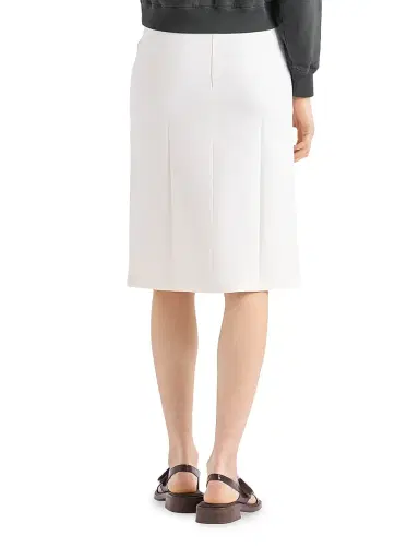 Prada Women's Compact Sablé Skirt - White | Thumbnail 3 Prada Women's Compact Sablé Skirt - White | Thumbnail 3