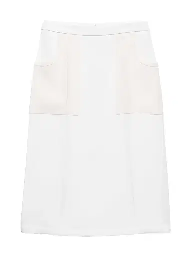 Prada Women's Compact Sablé Skirt - White | Thumbnail 1 Prada Women's Compact Sablé Skirt - White | Thumbnail 1