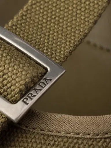 Prada Women's Canvas Pumps - Khaki Green - Size 11 | Thumbnail 6
