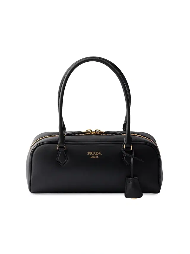 Women's Leather Top-Handle Bag - Black