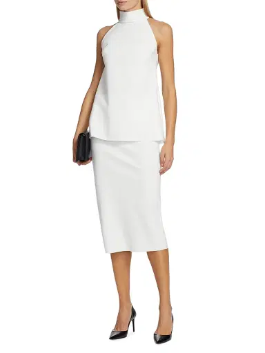 Chiara Boni La Petite Robe Women's Tiffy Halter Blouse | Thumbnail 2 Chiara Boni La Petite Robe Women's Tiffy Halter Blouse | Thumbnail 2