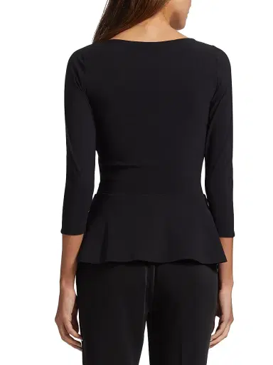 Chiara Boni La Petite Robe Women's Poppy V-Neck Peplum Top | Thumbnail 5 Chiara Boni La Petite Robe Women's Poppy V-Neck Peplum Top | Thumbnail 5