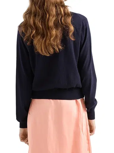Prada Women's Cashmere Crewneck Sweater - Blue | Thumbnail 3 Prada Women's Cashmere Crewneck Sweater - Blue | Thumbnail 3