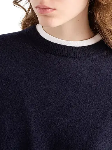 Prada Women's Cashmere Crewneck Sweater - Blue | Thumbnail 5 Prada Women's Cashmere Crewneck Sweater - Blue | Thumbnail 5