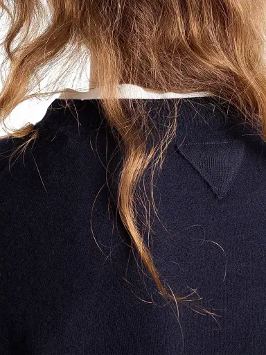 Prada Women's Cashmere Crewneck Sweater - Blue | Thumbnail 6 Prada Women's Cashmere Crewneck Sweater - Blue | Thumbnail 6