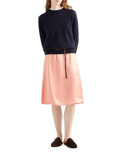 Prada Women's Cashmere Crewneck Sweater - Blue | Thumbnail 7 Prada Women's Cashmere Crewneck Sweater - Blue | Thumbnail 7