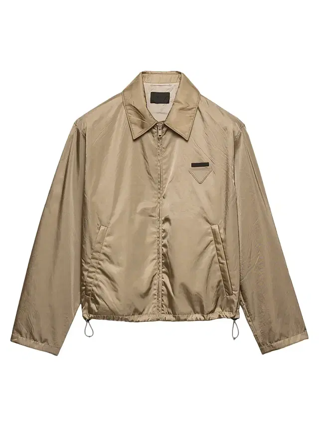 Men's Re-Nylon Blouson Zipper Jacket - Beige Khaki