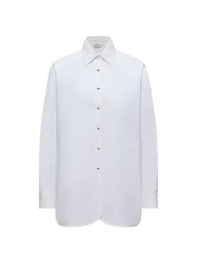 Moncler Women's Shirt in Oxford Cotton - White | Thumbnail 1 Moncler Women's Shirt in Oxford Cotton - White | Thumbnail 1