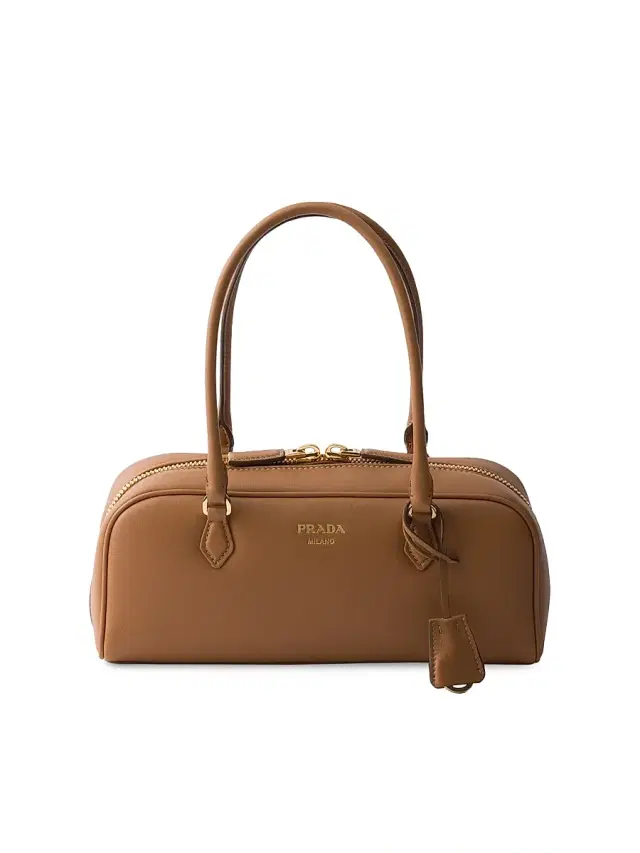 Women's Leather Top-Handle Bag - Brown