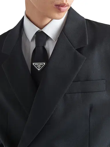 Prada Men's Re-Nylon Tie - Black | Thumbnail 2