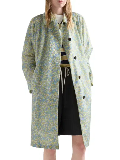 Prada Women's Printed Nylon Raincoat - Yellow | Thumbnail 2