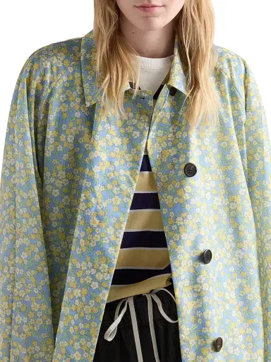Prada Women's Printed Nylon Raincoat - Yellow | Thumbnail 4