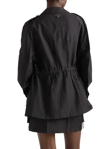 Prada Women's Garment Dyed Kid Mohair Jacket - Grey - Size 8 | Thumbnail 3 Prada Women's Garment Dyed Kid Mohair Jacket - Grey - Size 8 | Thumbnail 3