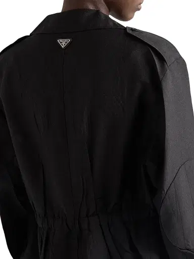 Prada Women's Garment Dyed Kid Mohair Jacket - Grey - Size 8 | Thumbnail 4 Prada Women's Garment Dyed Kid Mohair Jacket - Grey - Size 8 | Thumbnail 4