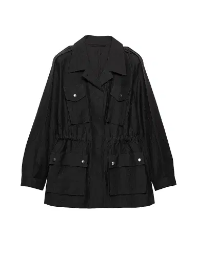 Prada Women's Garment Dyed Kid Mohair Jacket - Grey - Size 8 | Thumbnail 1 Prada Women's Garment Dyed Kid Mohair Jacket - Grey - Size 8 | Thumbnail 1
