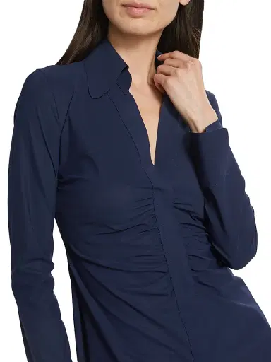 Chiara Boni La Petite Robe Women's Shohreh Ruched Top - Navy | Thumbnail 6 Chiara Boni La Petite Robe Women's Shohreh Ruched Top - Navy | Thumbnail 6