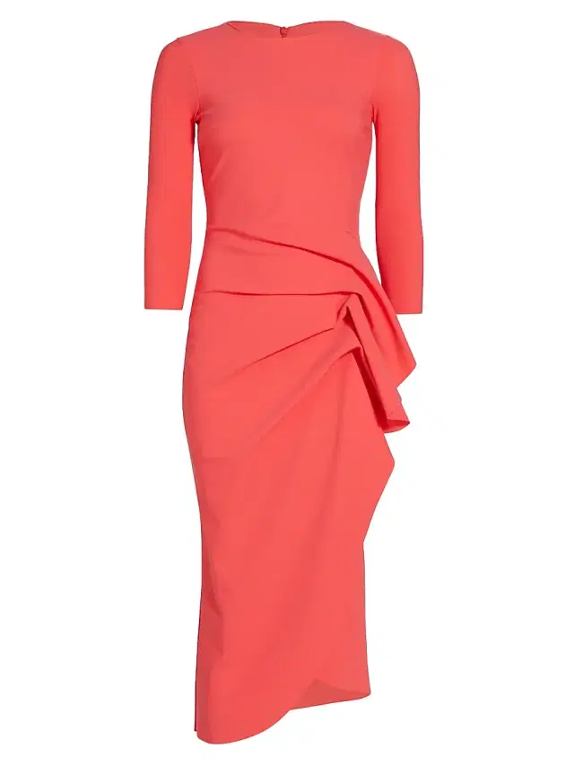Chiara Boni La Petite Robe Women's Gathered Side Midi-Dress - Corallo