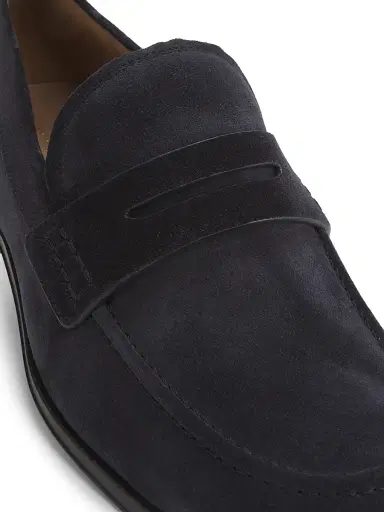 Gianvito Rossi Men's George Suede Penny Loafers - Dark Blue - Size 12 | Thumbnail 5