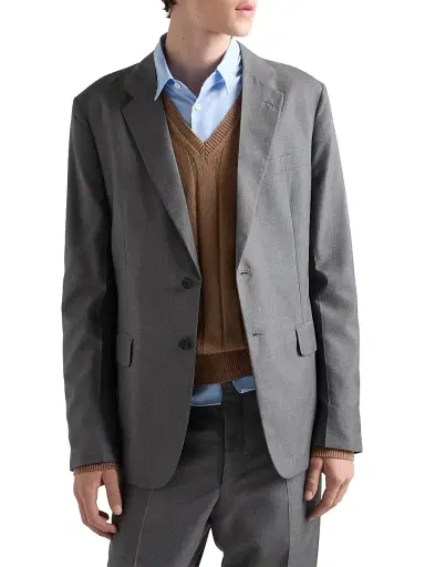 Prada Men's Single-Breasted Silk Suit - Grey - Size 40 | Thumbnail 3 Prada Men's Single-Breasted Silk Suit - Grey - Size 40 | Thumbnail 3
