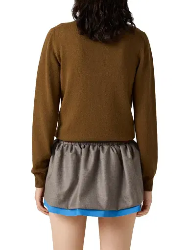 Miu Miu Women's Cashmere Cardigan with Collar - Brown - Size 10 | Thumbnail 3 Miu Miu Women's Cashmere Cardigan with Collar - Brown - Size 10 | Thumbnail 3