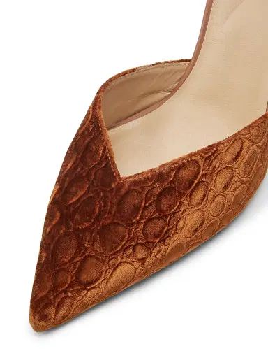 Ulla Johnson Women's Corinna 85MM Bow Textured Pumps - Rust Copper | Thumbnail 6 Ulla Johnson Women's Corinna 85MM Bow Textured Pumps - Rust Copper | Thumbnail 6