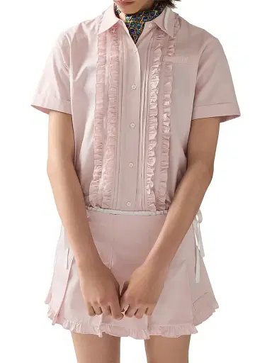 Miu Miu Women's Poplin Shirt - Pink - Size 10 | Thumbnail 3 Miu Miu Women's Poplin Shirt - Pink - Size 10 | Thumbnail 3