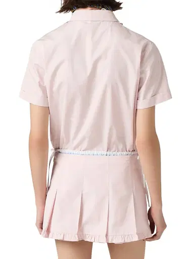 Miu Miu Women's Poplin Shirt - Pink - Size 10 | Thumbnail 4 Miu Miu Women's Poplin Shirt - Pink - Size 10 | Thumbnail 4