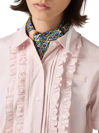 Miu Miu Women's Poplin Shirt - Pink - Size 10 | Thumbnail 5 Miu Miu Women's Poplin Shirt - Pink - Size 10 | Thumbnail 5